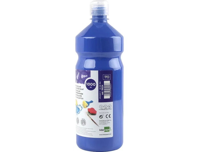 Liderpapel Témpera líquida escolar azul marino 1000 ml Liderpapel Témpera líquida escolar azul marino 1000 ml