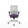 PIQUERAS Y CRESPO Silla de oficina Horna con mecanismo Sincro, Morado y Blanco