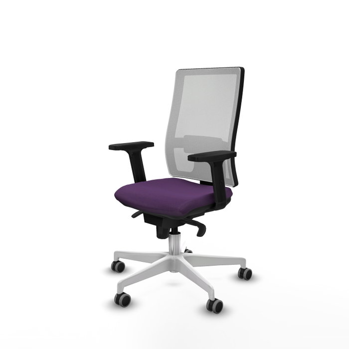 PIQUERAS Y CRESPO Silla de oficina Horna con mecanismo Sincro, Morado y Blanco PIQUERAS Y CRESPO Silla de oficina Horna con mecanismo Sincro, Morado y Blanco