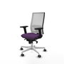 PIQUERAS Y CRESPO Silla de oficina Horna con mecanismo Sincro, Morado y Blanco