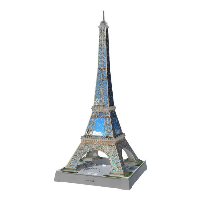 Ravensburger RAV12008024 Rompecabezas 3D Icónico: Torre Eiffel Iluminada