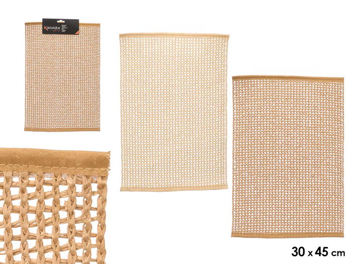 KINVARA Salvamanteles Rectangular de Papel Trenzado Beige + Marron 30x45cm (24 unidades)</html> KINVARA Salvamanteles Rectangular de Papel Trenzado Beige + Marron 30x45cm (24 unidades)</html>