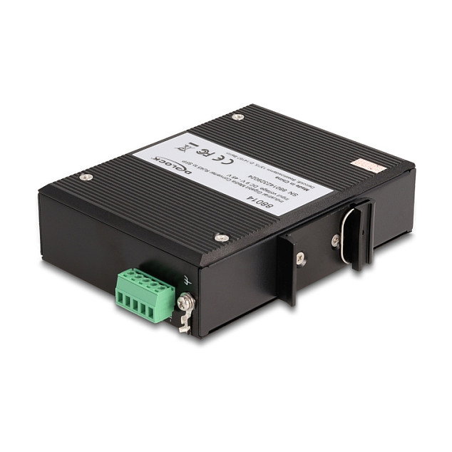 DeLOCK Convertidor de medios Gigabit industrial RJ45 a SFP para carril DIN