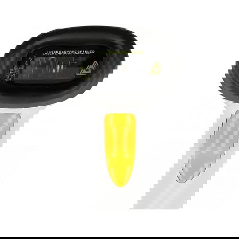 Delock Lector de Códigos de Barras USB 1D Portátil Laser, Soporte Incluido, Escanea Code 128, EAN-13, EAN-8, ISBN, 200 lecturas/s, Color Gris Claro