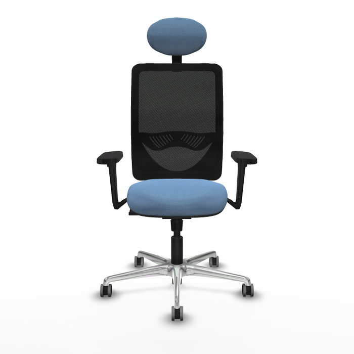 PIQUERAS Y CRESPO Silla de oficina Zulema con mecanismo Sincro, Azul cielo y Negro PIQUERAS Y CRESPO Silla de oficina Zulema con mecanismo Sincro, Azul cielo y Negro