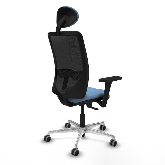 PIQUERAS Y CRESPO Silla de oficina Zulema con mecanismo Sincro, Azul cielo y Negro PIQUERAS Y CRESPO Silla de oficina Zulema con mecanismo Sincro, Azul cielo y Negro
