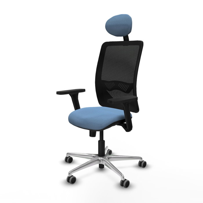 PIQUERAS Y CRESPO Silla de oficina Zulema con mecanismo Sincro, Azul cielo y Negro PIQUERAS Y CRESPO Silla de oficina Zulema con mecanismo Sincro, Azul cielo y Negro
