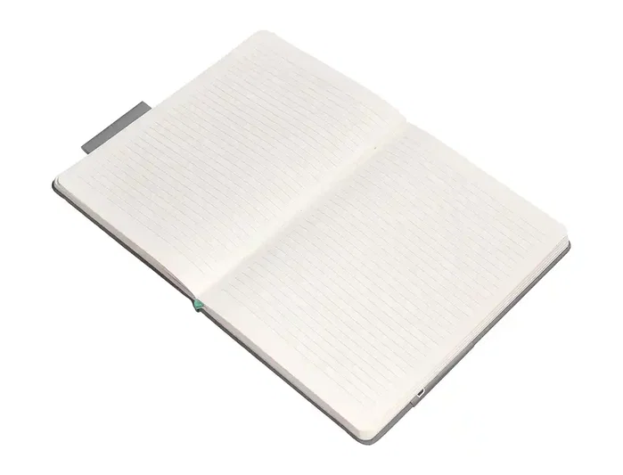 Antartik Cuaderno A4 Tapa Dura Hojas Rayadas Gris y Turquesa 100 Hojas 80gr FSC