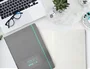 Antartik Cuaderno A4 Tapa Dura Hojas Rayadas Gris y Turquesa 100 Hojas 80gr FSC