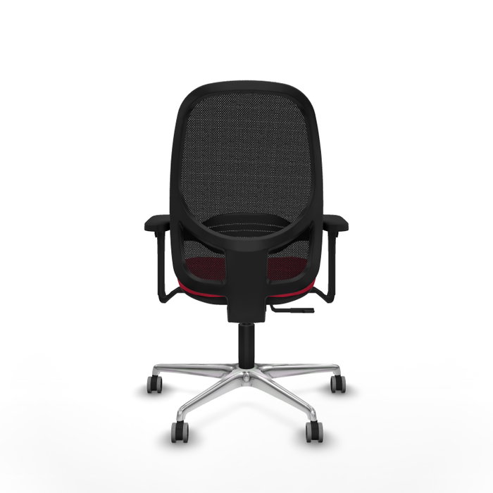 PIQUERAS Y CRESPO Silla de oficina Cilanco con mecanismo Sincro, Rojo y Negro