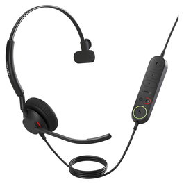 Jabra Engage 40 Mono Inline Link Auricular Diadema para Oficina USB-C - Certificado para Cisco, Microsoft Teams, Zoom, Unify y Google Meet