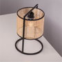 Lámpara de Mesa Ratán Kamianske Estilo Boho-Chic Negro SKD-T1022