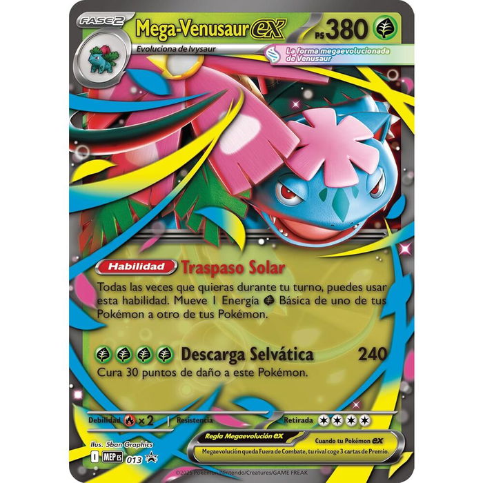 Pokemon Blister Premium Cartas Mega-Venusaur TCG Latino +6 años