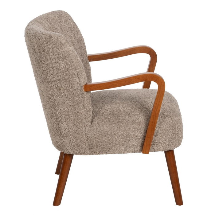 Ixia Sillón Decorativo Taupe Tejido-Madera