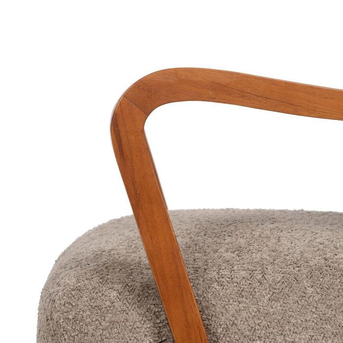 Ixia Sillón Decorativo Taupe Tejido-Madera