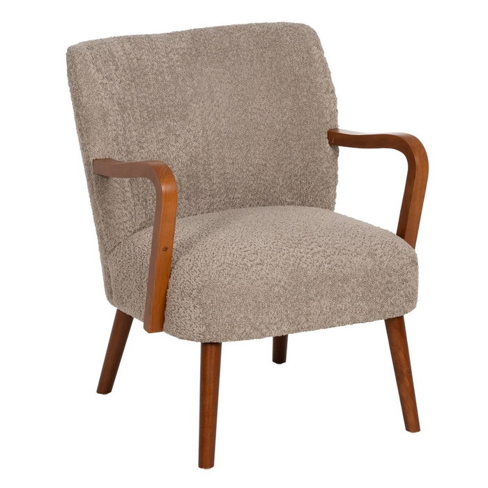 Ixia Sillón Decorativo Taupe Tejido-Madera