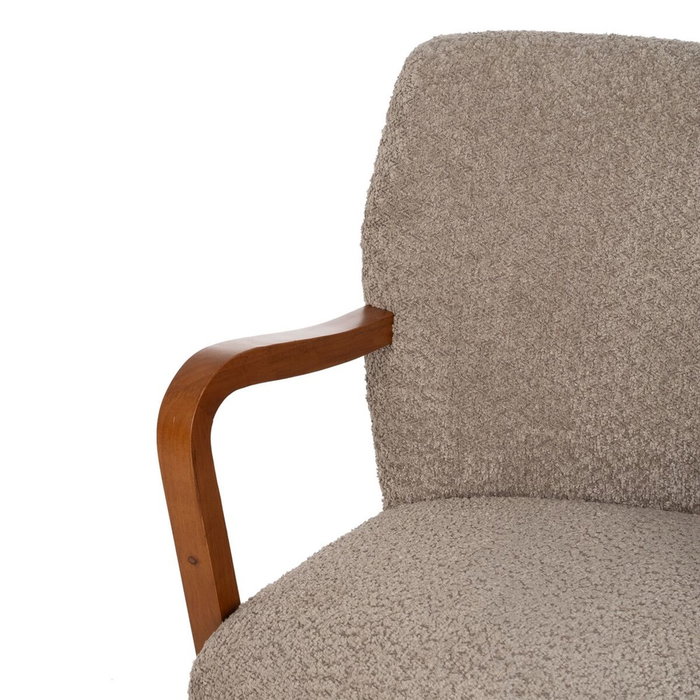 Ixia Sillón Decorativo Taupe Tejido-Madera