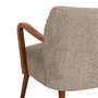 Sillón Taupe Tejido-Madera Decoración 56 X 56 X 78 cm
