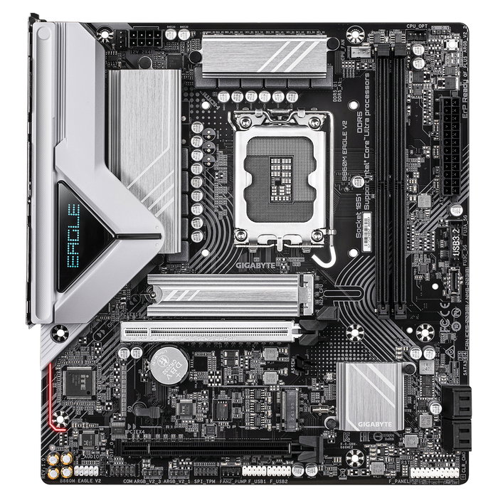 Gigabyte B860M EAGLE V2 Placa Base Intel B860 micro ATX LGA 1851 DDR5 hasta 9066 MHz PCIe 5.0 M.2 LAN 2.5 GbE USB 3.2 Windows 10/11