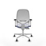 PIQUERAS Y CRESPO Silla de oficina Cilanco con mecanismo Sincro/Traslack Azul claro y Blanco