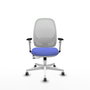 PIQUERAS Y CRESPO Silla de oficina Cilanco con mecanismo Sincro/Traslack Azul claro y Blanco
