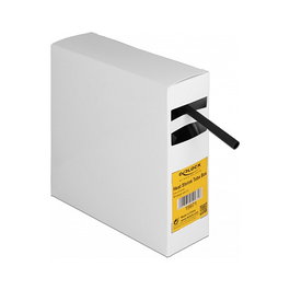 DeLOCK 19971 Tubo termorretráctil con adhesivo, 5 m x 6,4 mm, Negro