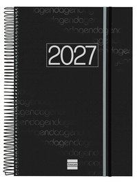 Finocam Agenda Anual 2027 Basic Year Espiral Negra
