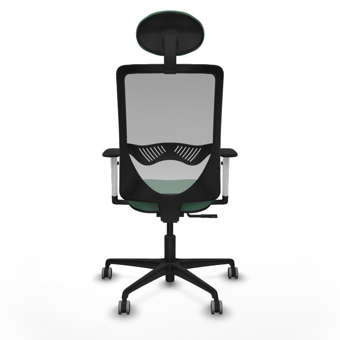PIQUERAS Y CRESPO Silla de oficina Zulema Verde esmeralda y Gris