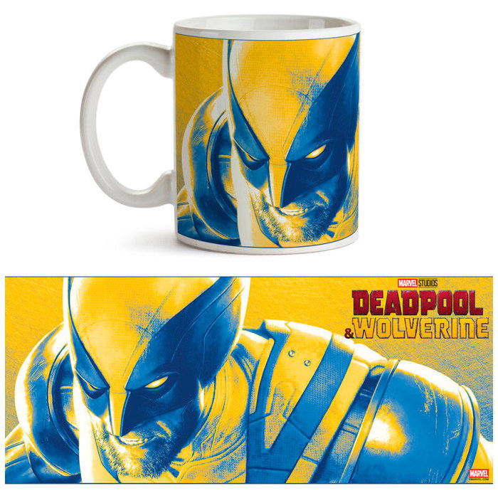 Marvel Taza Wolverine y Deadpool Cerámica 8.5x10x12.5cm