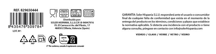 La Mediterranea Set 6 Tazas de Cafe con Plato 100ml Ø6.8x6.5 cm (4 Cajas)