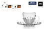 La Mediterranea Set 6 Tazas de Cafe con Plato 100ml Ø6.8x6.5 cm (4 Cajas)