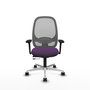 PIQUERAS Y CRESPO Silla de oficina Cilanco con mecanismo Sincro/Traslack, Morado y Gris