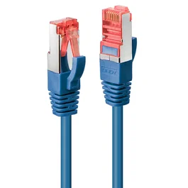 Lindy 47717 Cable de Red Cat6 S/FTP (S-STP) Azul 1 m, RJ45 Macho - Macho, 10/100/1000Base-T