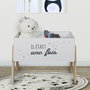 Home Deco Kids Cubo Almacenar Juguetes Libros con 2 Compartimentos y Patas de Madera 60x30x45 cm