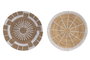 DKD Home Decor Decoración de Pared Seagrass y Algodón 46x46x6 cm Surtido de 2