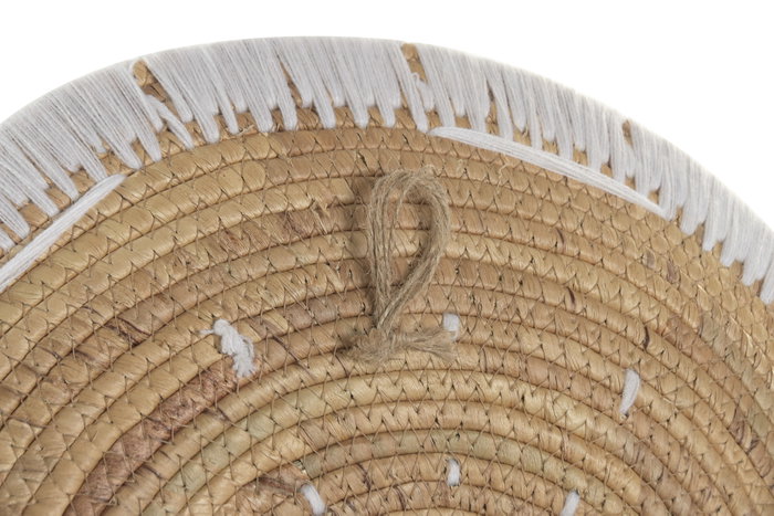 DKD Home Decor Decoración de Pared Seagrass y Algodón 46x46x6 cm Surtido de 2 DKD Home Decor Decoración de Pared Seagrass y Algodón 46x46x6 cm Surtido de 2