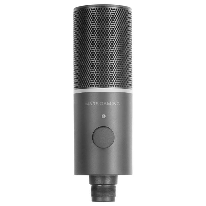 Mars Gaming Micrófono de Condensador USB Profesional MMIC-XT Negro con Iluminación ARGB, Brazo Ajustable, 192kHz/24-bit, Filtro Pop, Plug & Play para Streaming y Podcast