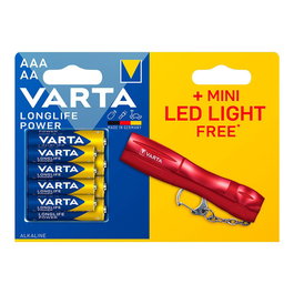 Varta Pilas Alcalinas Longlife Power 4 x AA + 4 x AAA con Mini Linterna LED de Regalo
