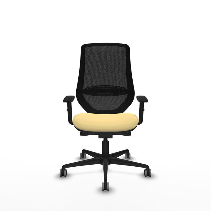 PIQUERAS Y CRESPO Silla de oficina Mardos con mecanismo Sincro/Traslack Crema y Negro