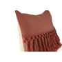 DKD Home Decor Cojín de Algodón Reciclado con Flecos Terracota