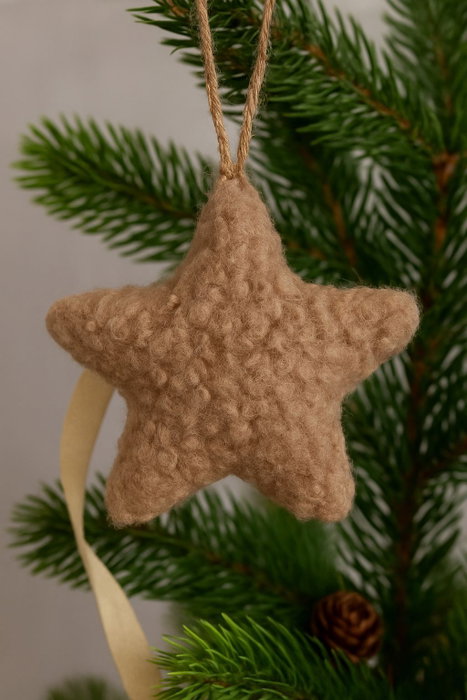 Aberto Design Set de adornos navideños Marrón 3 piezas