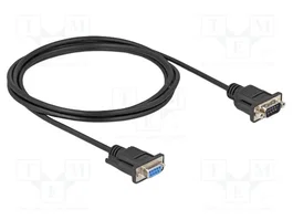 DeLOCK Cable serie RS-232 D-Sub9 macho a hembra 2 m