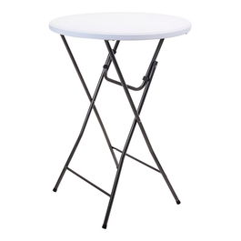 Mesa Redonda Plegable Blanca Ø80 x 110 cm