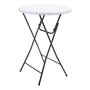 Mesa Redonda Plegable Blanca Ø80 x 110 cm