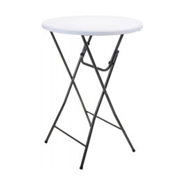 Mesa redonda plegable de jardín blanco / antracita ø80 x 110 cm