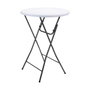 Mesa redonda plegable de jardín blanco / antracita ø80 x 110 cm
