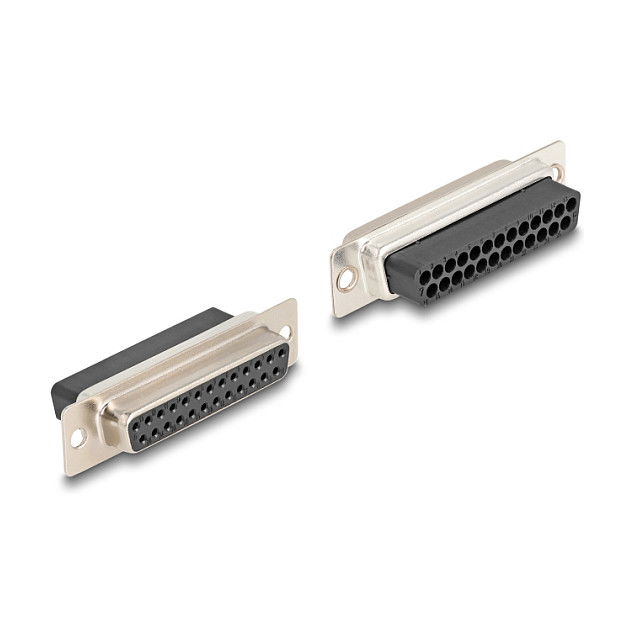 DeLOCK Adaptador D-Sub 25 Pines a RJ12 6P6C, Conector DB25 a RJ12 Hembra, Montaje Frontal, Color Blanco