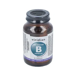 Viridian Coenzyme B Complex Suplemento Vitamínico Complejo B, 30 Cápsulas Veganas para Energía y Reducir Fatiga