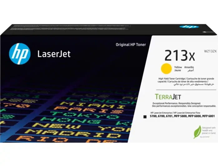 HP Cartucho de tóner Original LaserJet 213X Amarillo (W2132X) de alto rendimiento