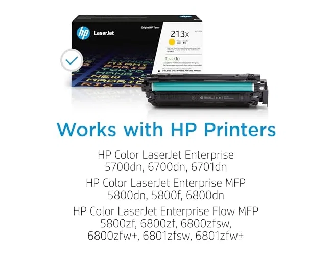 HP Cartucho de Tóner 213X Amarillo Alto Rendimiento XL (W2132X)